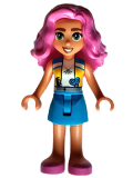 LEGO frnd590 Friends Nadia - Medium Azure and Yellow Vest, Medium Azure Skirt, Dark Pink Shoes